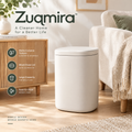 Zuqmira™ Modern Trash Can with Silent-Close Lid, Matte Texture Large Capacity Waste Basket for Living Room, Bedroom &amp; Office