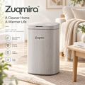 Zuqmira™ Modern Wood Grain Trash Can with Soft-Close Lid – Nordic Minimalist Large Capacity Garbage Can for Living Room, Bedroom &amp; Office